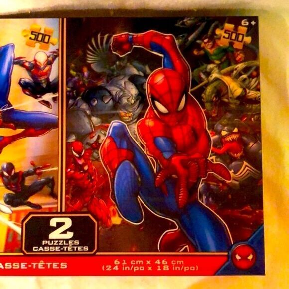 New marvel spider man prime 3D twin pack lenticular puzzles of 500 pcs each - Picture 3 of 8